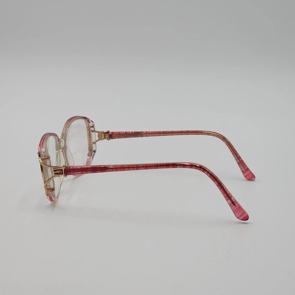 Letty Rose Eyeglass Frame 51-18-130 Rose Pink Gold Retro Oval Bifocals Repurpose